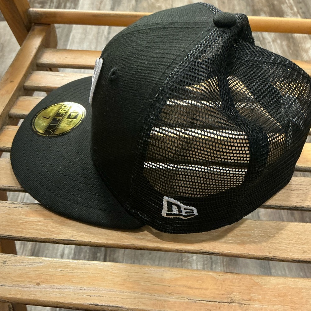 Black Washington Nationals Baseball Cap with White Logo Size 7 - Picture 8 of 11
